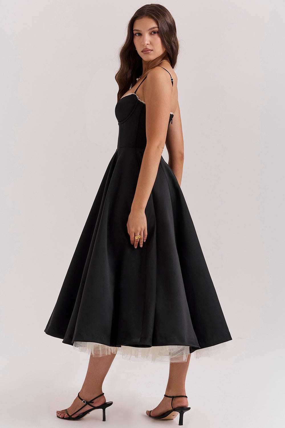 Norae | Women’s Stretch Midi Dress With Pockets Comfortable