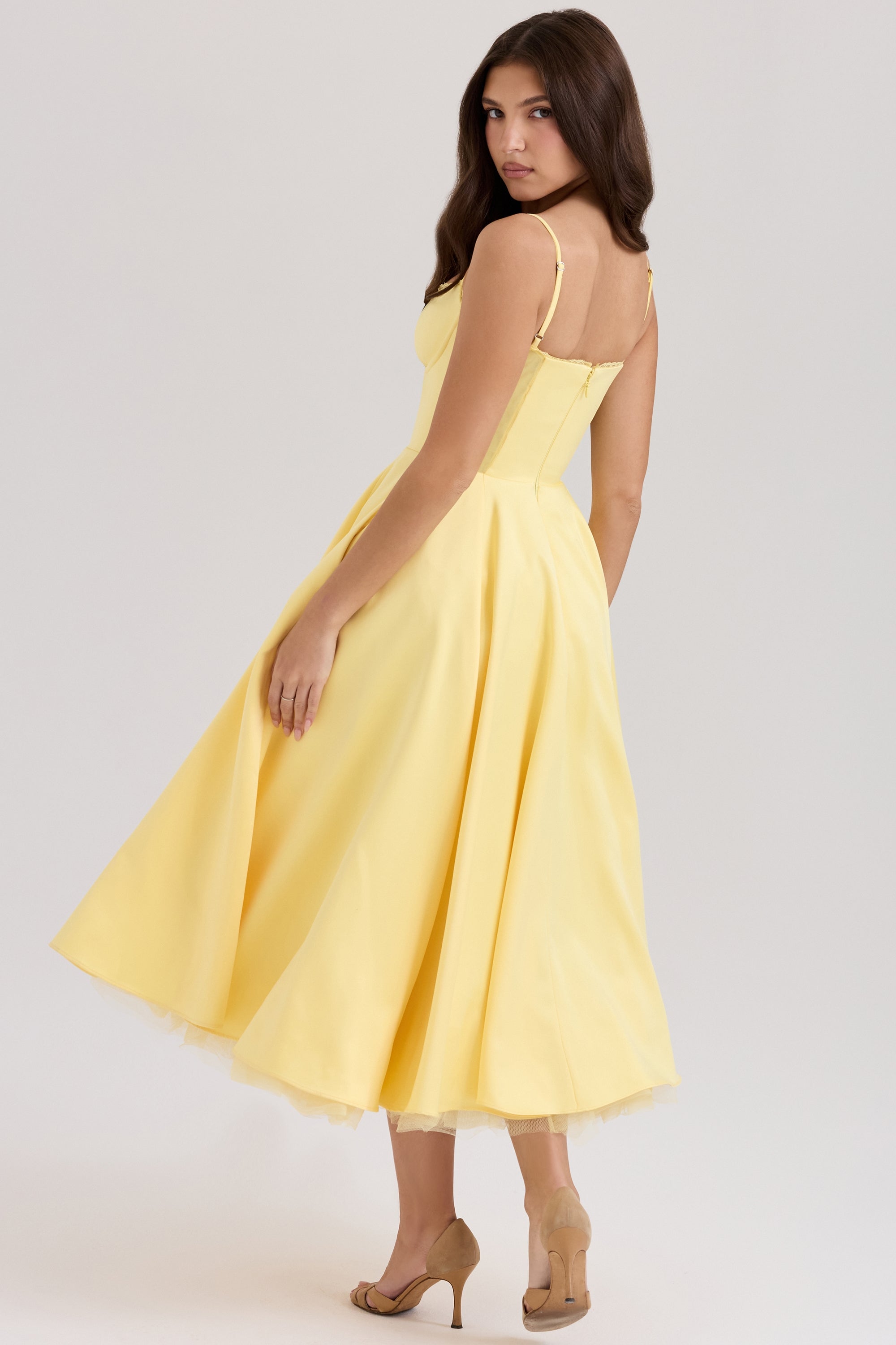 Norae | Women’s Stretch Midi Dress With Pockets Comfortable